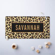 Nome personalizado Leopard Animal Print Patterno C