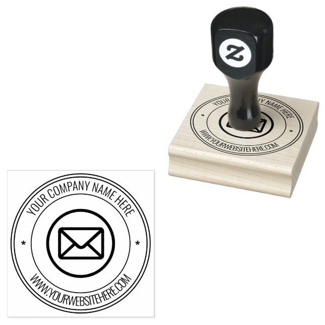Nome personalizado Logotipo e Carimbo de Borracha  (Carimbado)