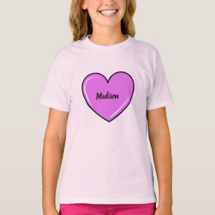 Nome Personalizado Love Heart T-Shirt