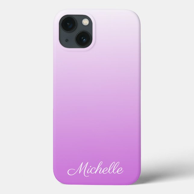 Nome personalizado Mate iPh roxo Lilac (Verso)
