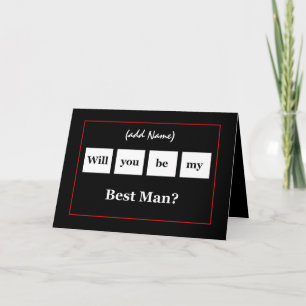 Nome Personalizado - MELHOR HOMEM Convite de Casam