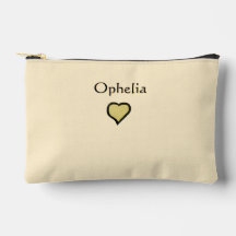 Nome Personalizado Minimal Coração Preto e Creme