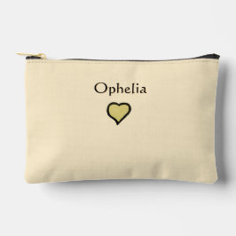 Nome Personalizado Minimal Coração Preto e Creme