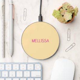 Nome personalizado minimalista creme