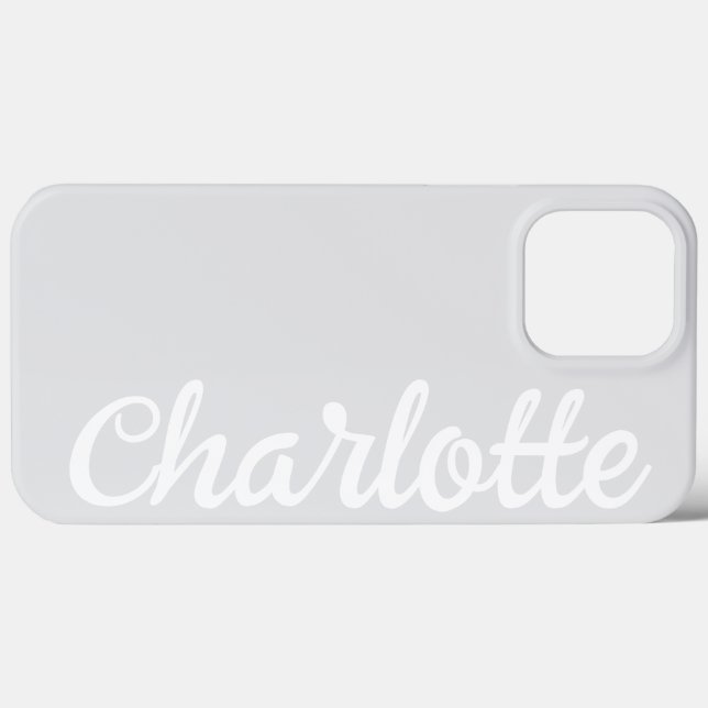 Nome Personalizado Moderno Minimalista LightGrey (Verso (horizontal))