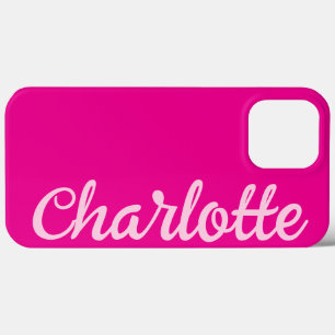 Nome Personalizado Moderno Minimalista Rosa Quente