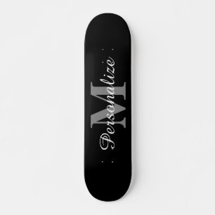 Nome personalizado monograma elegante skate deck