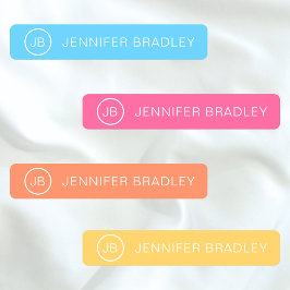 Nome personalizado monograma Etiquetas de vestuári