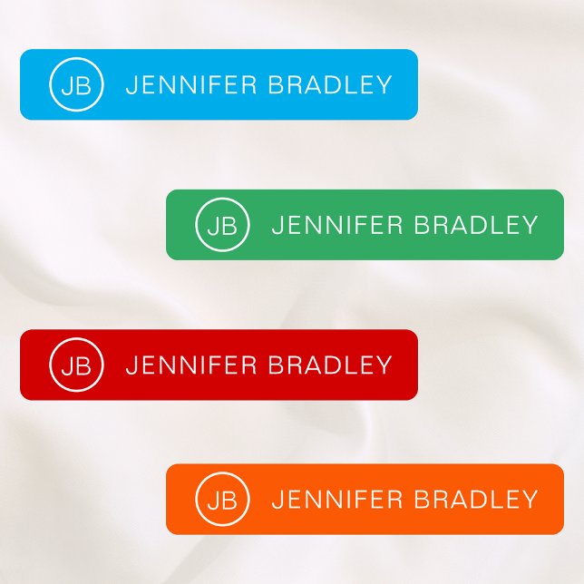 Nome Personalizado Monograma Etiquetas de Vestuári (Criador carregado)