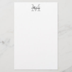 Nome personalizado monograma - papel de papelaria