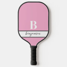 Nome Personalizado Monograma Pickleball Rosa Pickl