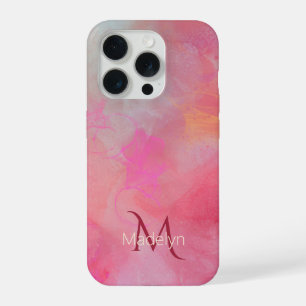 Nome Personalizado + Monograma Tinta de Aquarela R