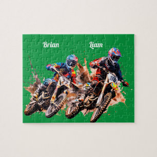 Nome personalizado Motocross Quebra-cabeça