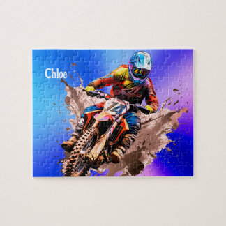 Nome personalizado Motocross Quebra-cabeça
