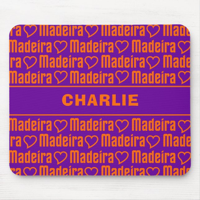 Nome personalizado mousepad da Madeira (Frente)