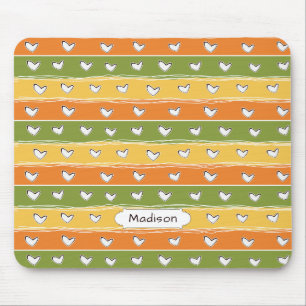Nome personalizado mousepad Doodles do Coração