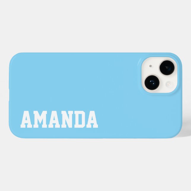 Nome Personalizado Na moda Cor azul Elegante Moder (Verso (horizontal))