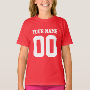 Nome Personalizado Número de Raparigas Camisa de F