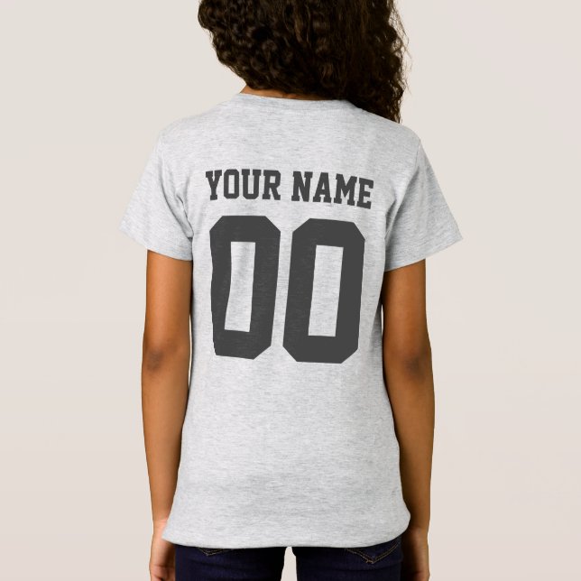 Nome Personalizado Número de Raparigas Camisa de F (Verso)