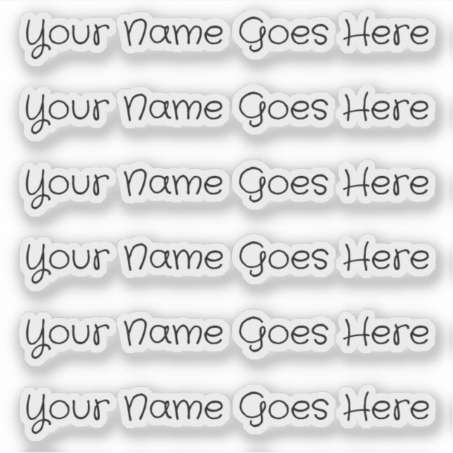 NOME PERSONALIZADO — Pacote de Etiquetas Personali (Frente)