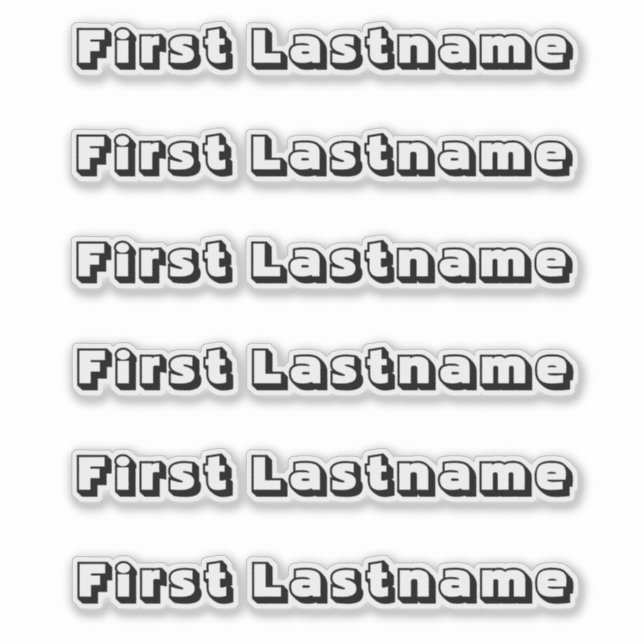 NOME PERSONALIZADO — Pacote de Etiquetas Personali (Frente)