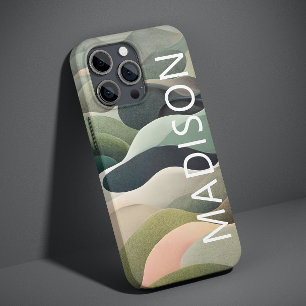 Nome Personalizado Padrão Abstrato Moderno Ondulad