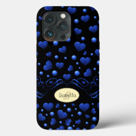 Nome personalizado, padrão de brilho cardíaco azul