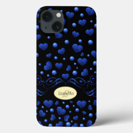 Nome personalizado, padrão de brilho cardíaco azul