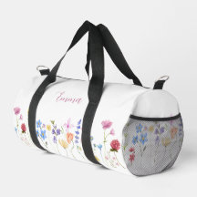 Nome Personalizado Padrão de Flor Silvestre Elegan