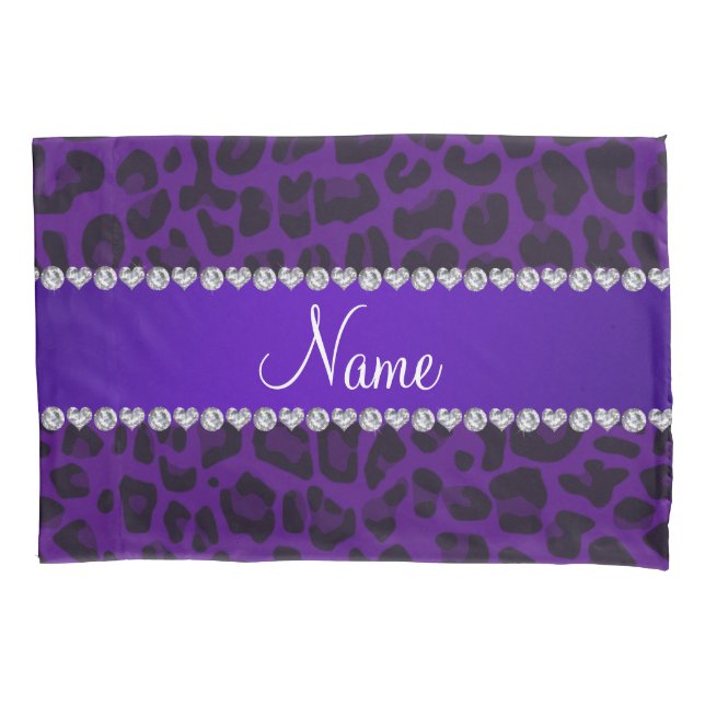 Nome personalizado padrão leopardo roxo (Frente)