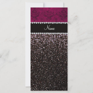 Nome personalizado pasta cor-de-rosa damasco preto