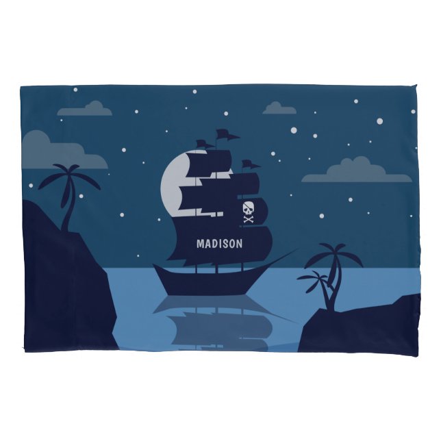 Nome personalizado Pillowcases de Entrega Pirata (Frente)