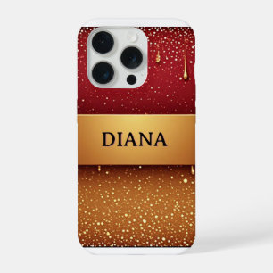 Nome Personalizado Pintura a Gotejar Vermelha
