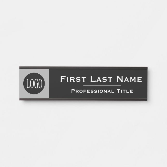 Nome Personalizado | Placa de Porta de Escritório  (Frente)
