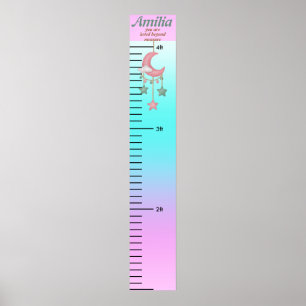 Nome Personalizado Poster de Crescimento do Rainbo