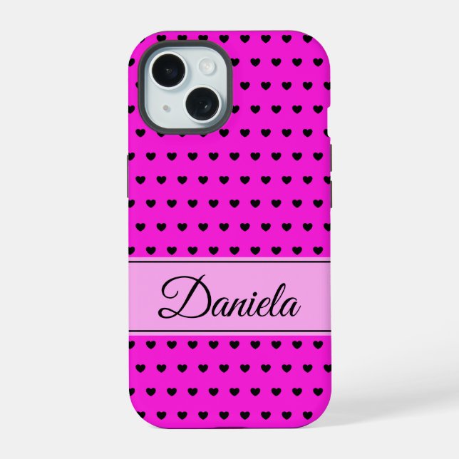 Nome Personalizado Preto E Rosa (Verso)