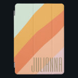 Nome Personalizado Retro Bright Pastel Summer<br><div class="desc">Este gabinete iPad personalizado apresenta um design de bloco de cor diagonal moderno em tons pastel suaves de menta, pêssego e coral. Uma personalização vertical ousada adiciona um toque pessoal na moda, fazer ideal para estudantes, criativos ou qualquer pessoa que queira carregar sua tecnologia de uma forma divertida e atraente....</div>