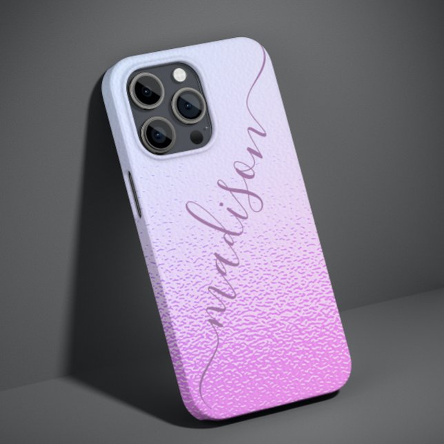 Nome Personalizado Rosa Brilhante Iridescente Femi (Criador carregado)