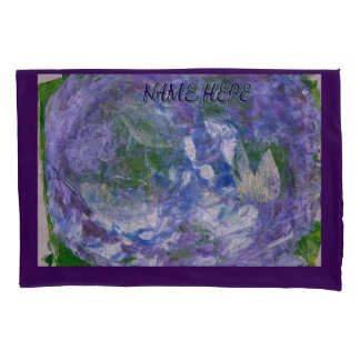 Nome Personalizado Roxo Verde Abstrato Pintado