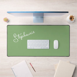 Nome Personalizado Script Minimalista de Sage Verd