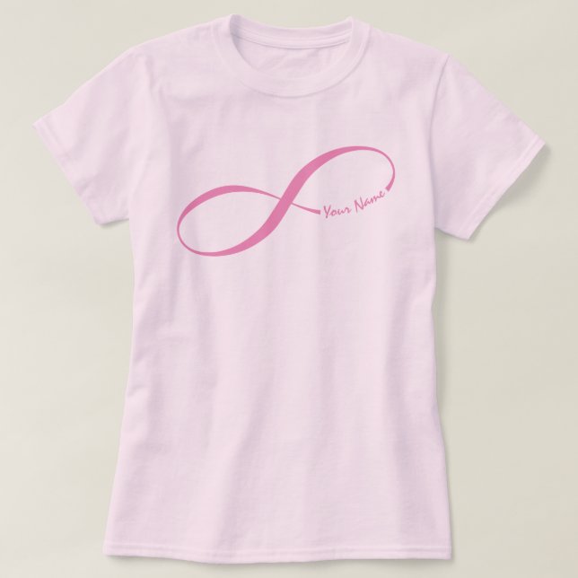 Nome Personalizado Símbolo Infinity T-Shirt (Frente do Design)