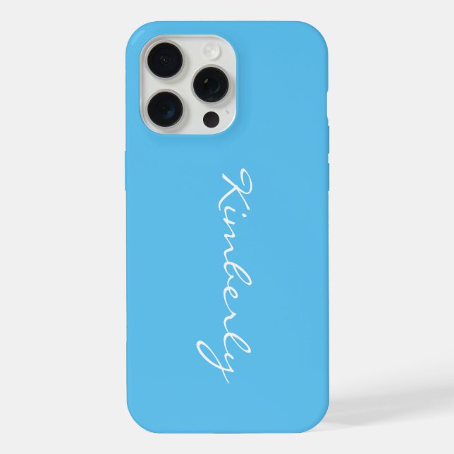 Nome Personalizado Simples Azul (Verso)