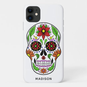Nome personalizado Sugar Skull capa de telefone