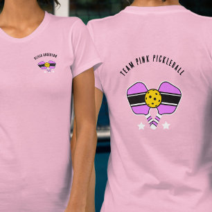Nome personalizado T-Shirt Pickleball Rosa