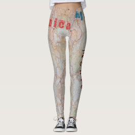 Nome Personalizado Veins Leggings Pastel