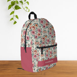 Nome personalizado Watercolor Elegant Floral