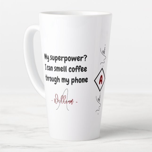 Nome Personalizado, Xícara de Café Espresso Grande (Ângulo esquerdo)