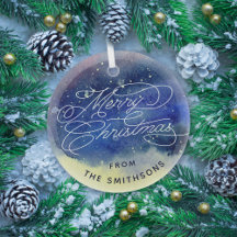 Nome personalizável Marinho azul doce Feliz Natal