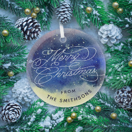 Nome personalizável Marinho azul doce Feliz Natal