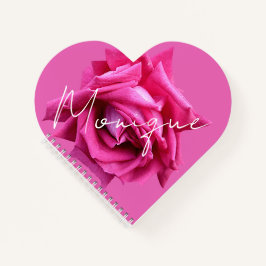 nome personalizável Monique floral rosa bonita